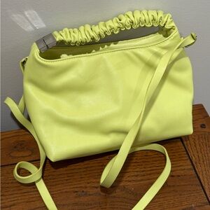 a new day Neon Lime Ruched Handle Shoulder Bag